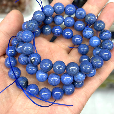 Dumortierite Armbånd Natursten Perler Armbånd, 4mm 6mm 8mm 10mm 12mm 8''