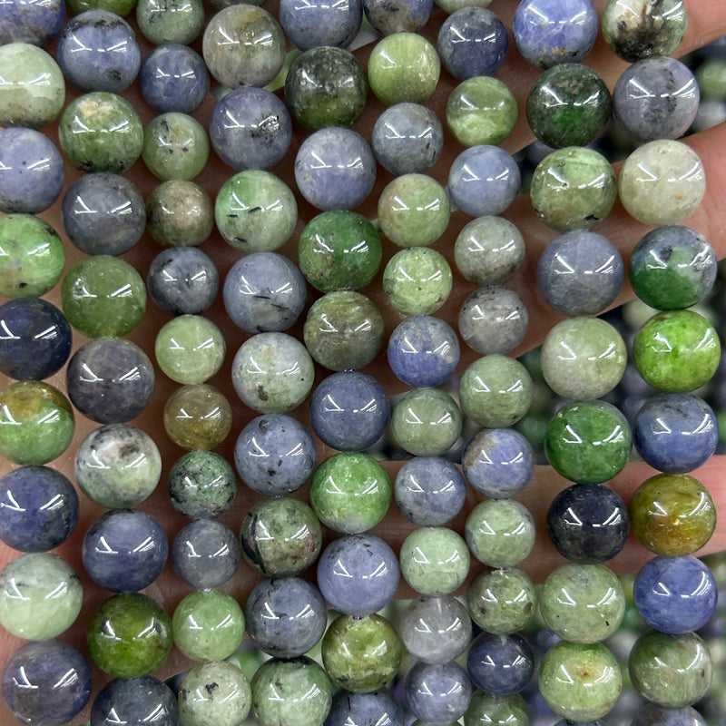 Tanzanite Tsavorite Beads 6mm 8mm 10mm 15''