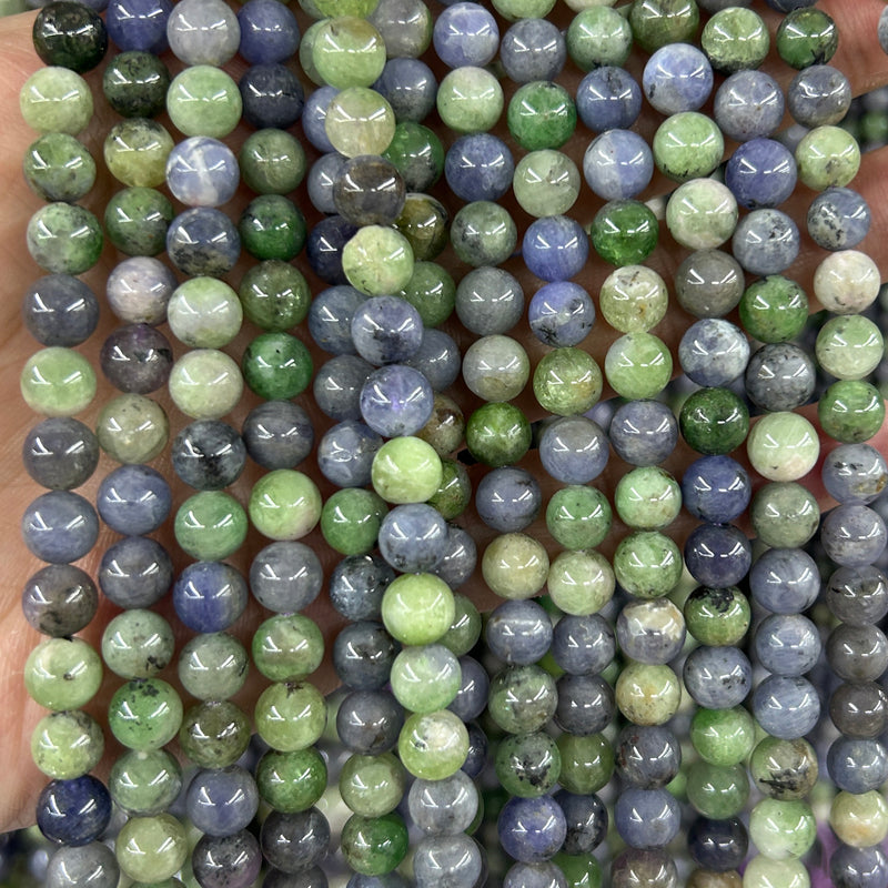 Tanzanite Tsavorite Beads 6mm 8mm 10mm 15''