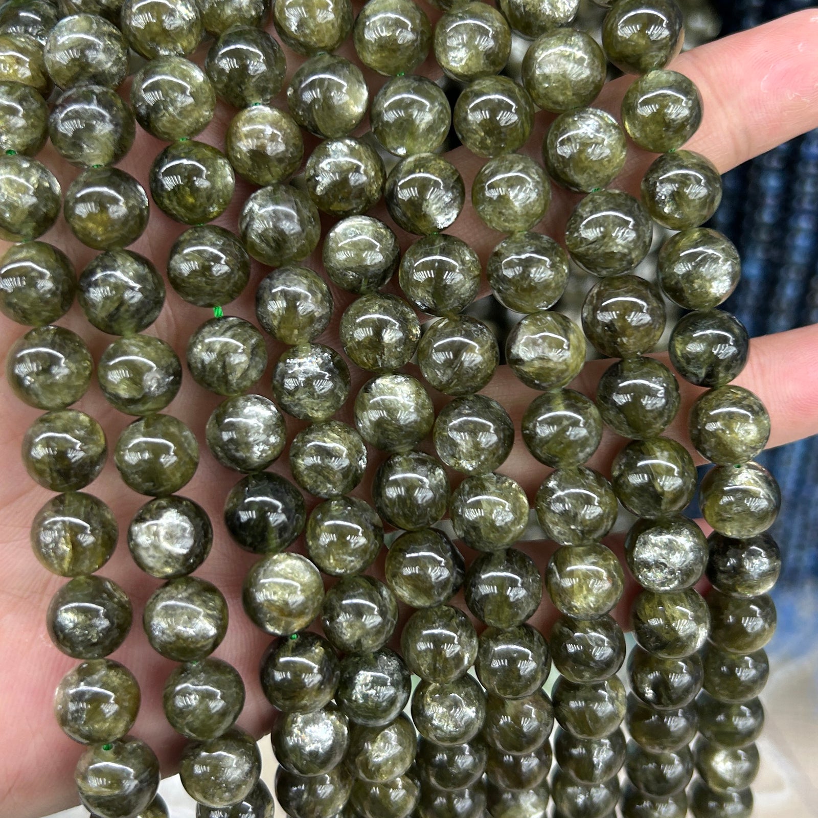 AA Green Lepidolite Beads 6mm 8mm 10mm 15''