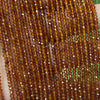 Perles à facettes en hessonite et grenat orange, rondelles 2 x 3 mm, 38 cm