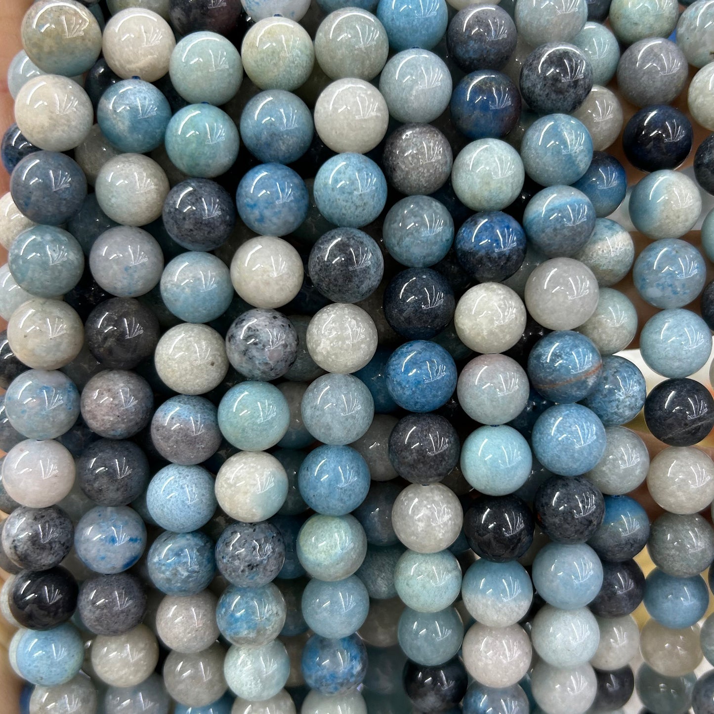 Blue Trolleite Beads 15''