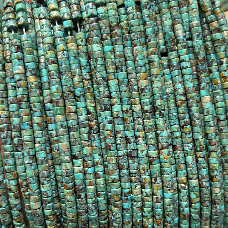 Genuine Turquoise Heishi Beads 4mm 15''
