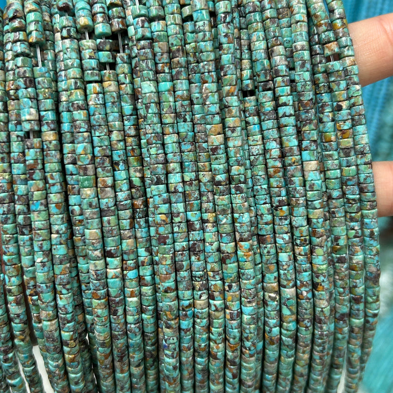 Genuine Turquoise Heishi Beads 4mm 15''