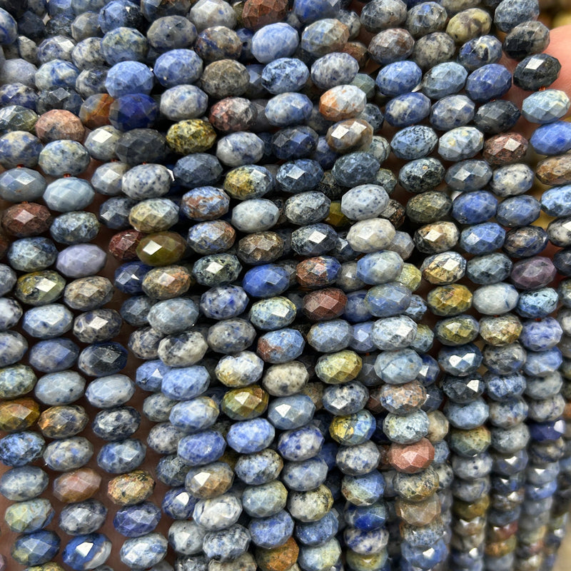 Rainbow Dumortierite Rondelle Faceted Beads 5x8mm 15''