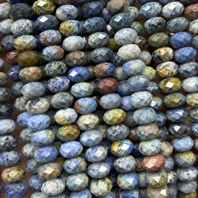 Rainbow Dumortierite Rondelle Faceted Beads 5x8mm 15''