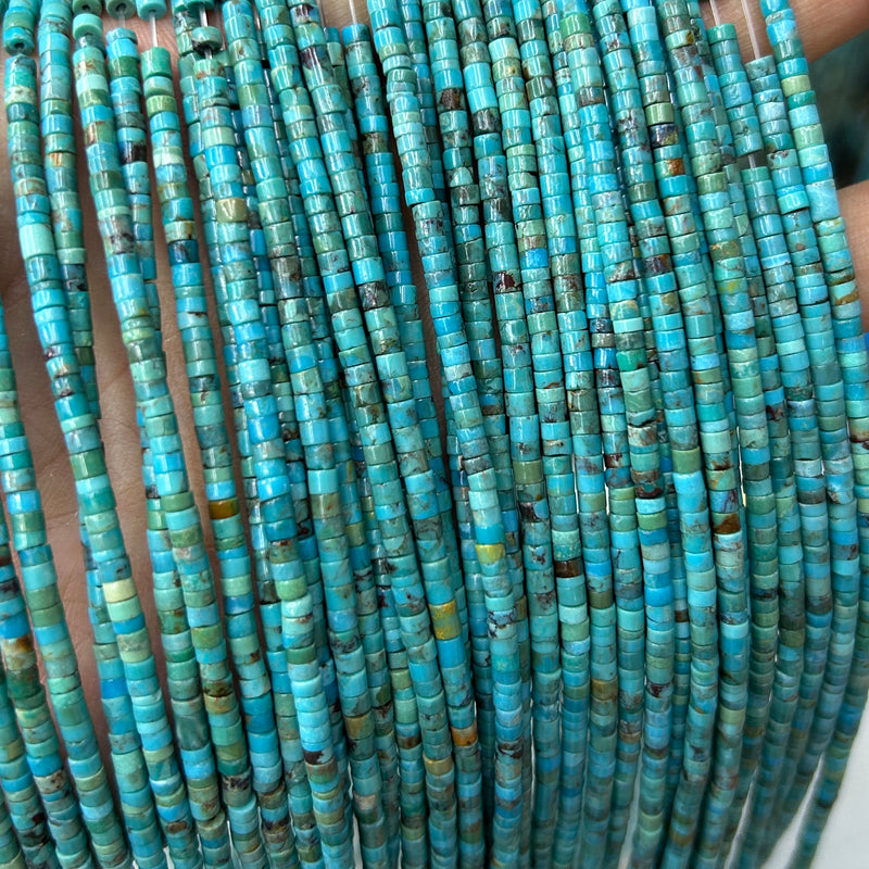 Genuine Turquoise Heishi Beads AA 3mm 15''