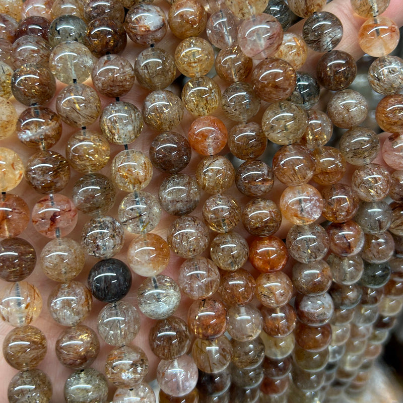 AA Black Gold Super Seven Beads 6mm 8mm 10mm 15''