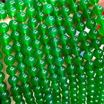 Blå stribet agat, naturlig ædelsten, rund sten 4mm 6mm 8mm 10mm 12mm 15''