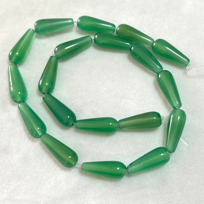 Grønne Agat Mønt Facetperler 4mm 15''