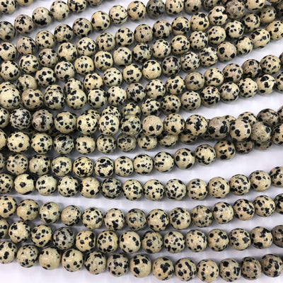 Dalmatian Jasper Beads 15''