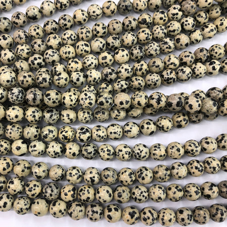 Dalmatian Jasper Beads 15''