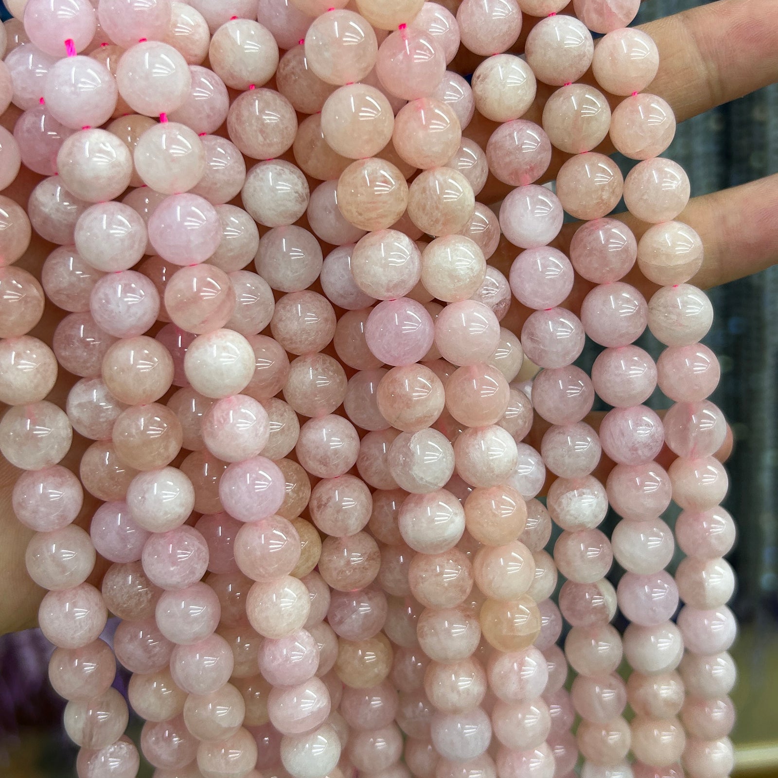 Pink Morganite Beads 6mm 8mm 10mm 15''