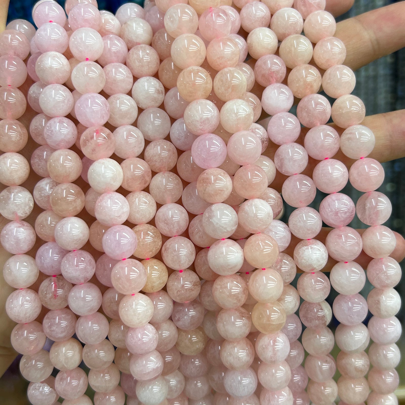 Pink Morganite Beads 6mm 8mm 10mm 15''