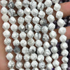 Howlite Nugget Faceted Beads 6mm 8mm 10mm 15''