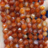 Red Agate Nugget Faceted Beads 6mm 8mm 10mm 15''