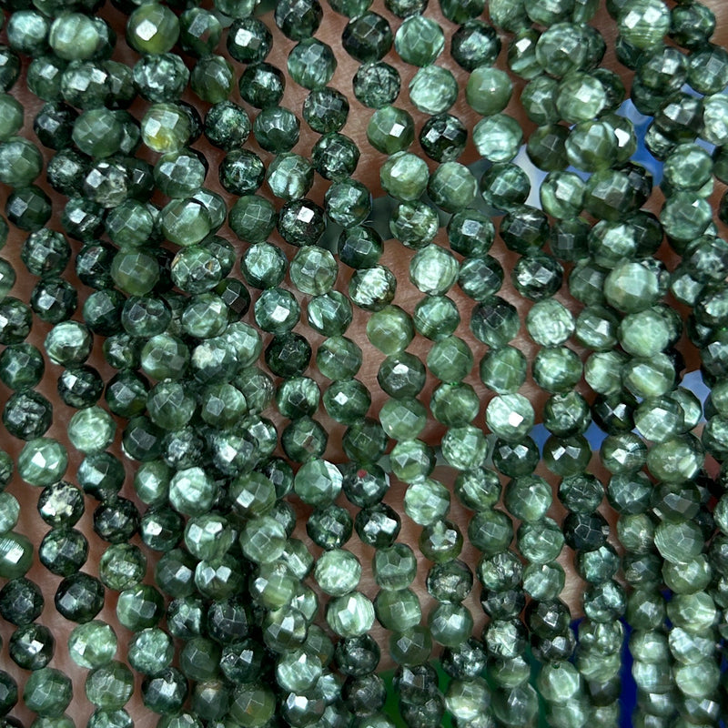 Perles à facettes en unakite 2 mm 3 mm 4 mm 15''