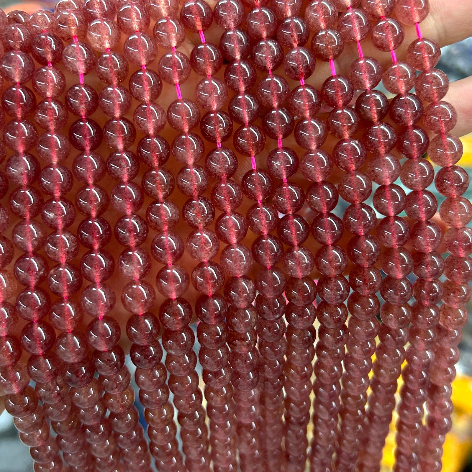 Red Strawberry Quartz Beads 6mm 8mm 10mm 15''