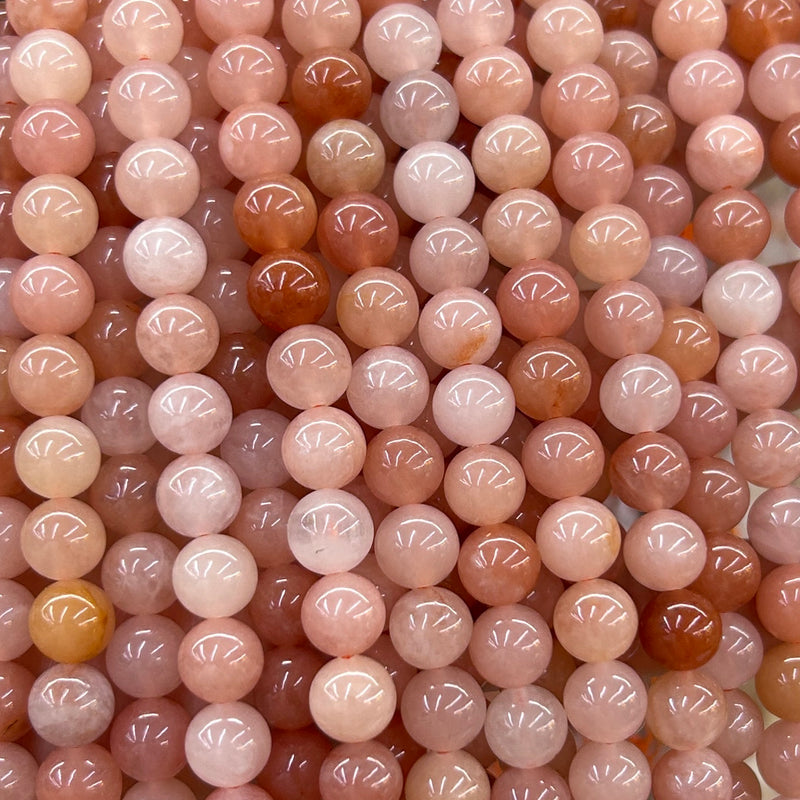 Red Silk Jade Beads 6mm 8mm 10mm 15''