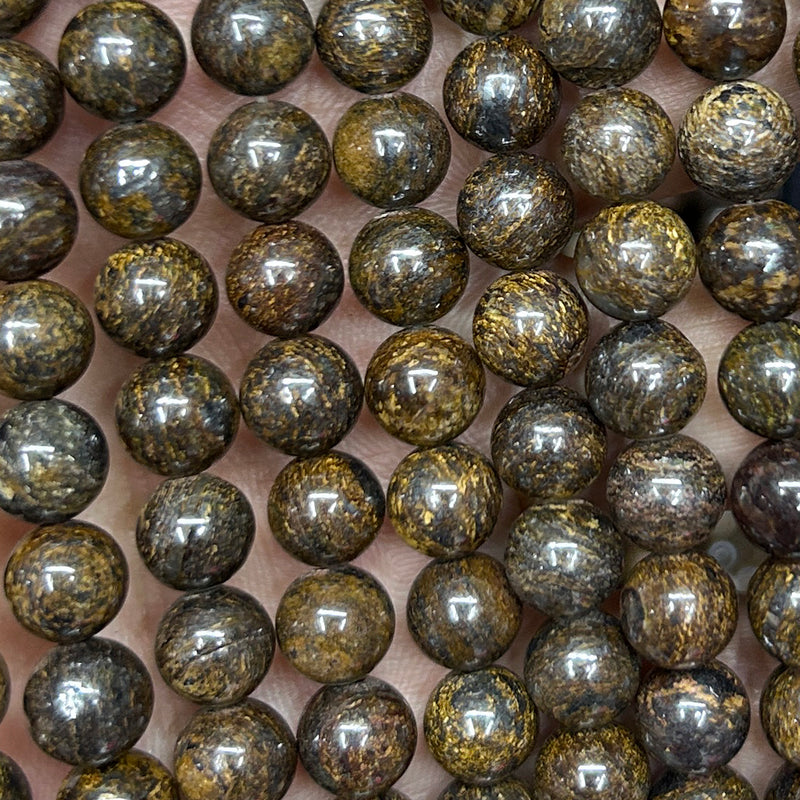 Perles de bronzite 4 mm 6 mm 8 mm 10 mm 12 mm 15''