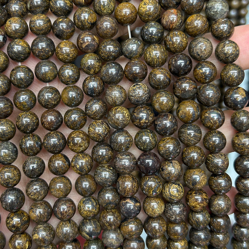 Perles de bronzite 4 mm 6 mm 8 mm 10 mm 12 mm 15''