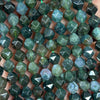 Moss Agate Nugget Faceted Beads 6mm 8mm 10mm 15''