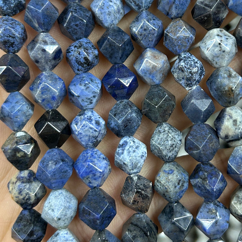 Dumortierite Nugget Faceted Beads 6mm 8mm 10mm 15''