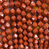 Red Jasper Nugget Faceted Beads 10mm 15''