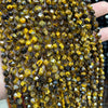 Tiger Eye Nugget Faceted Beads 6mm 8mm 10mm 15''