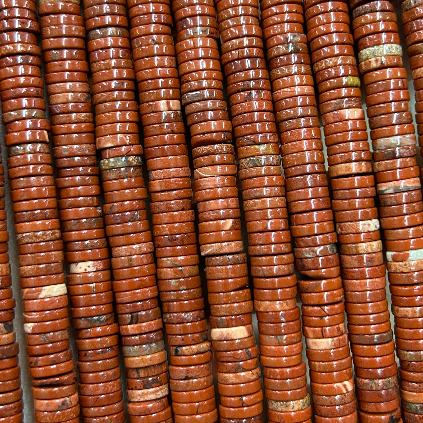 Red Jasper Heishi Beads 6mm 15''