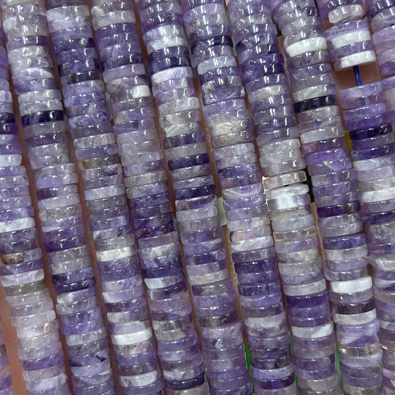 Amethyst Heishi Beads 6mm 15''