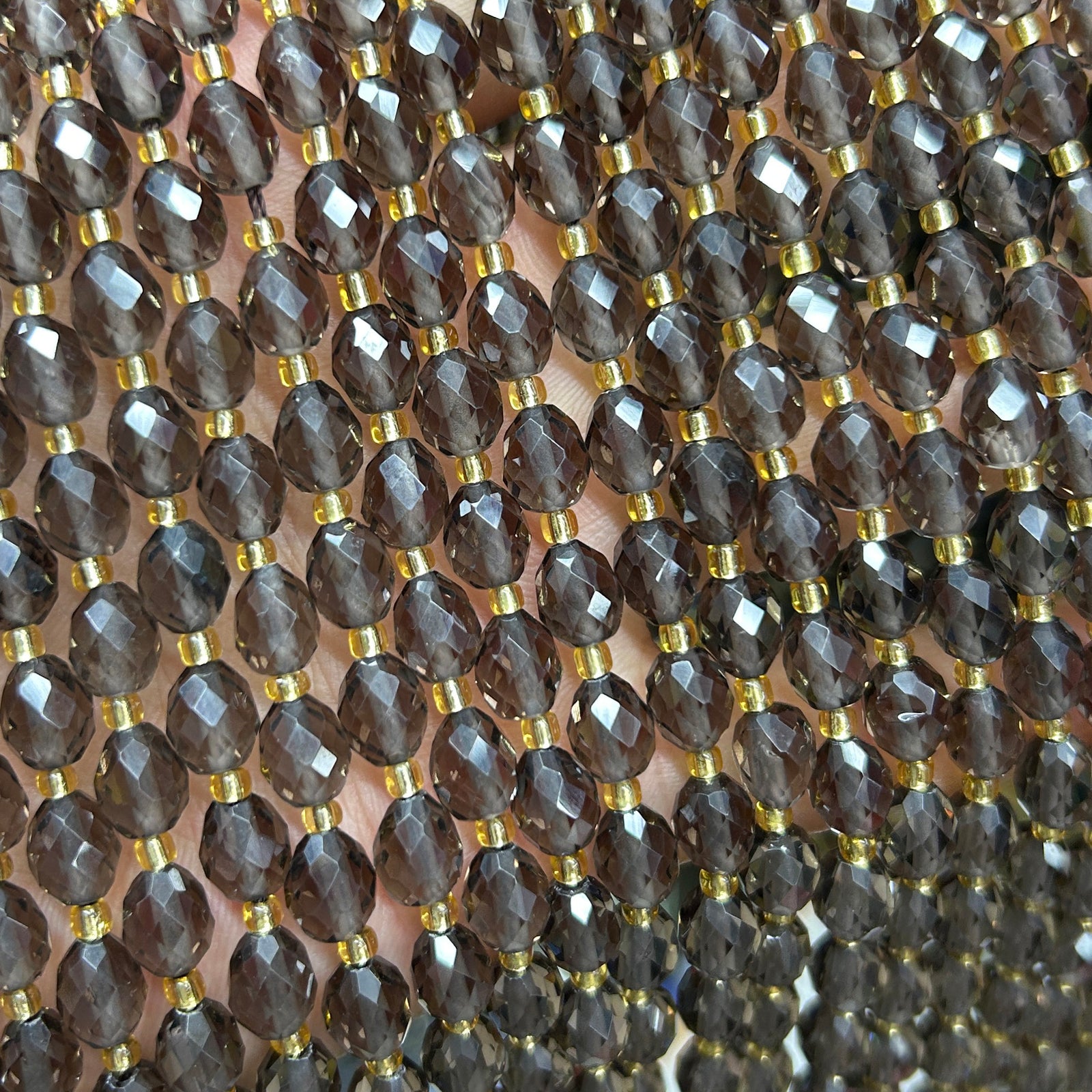 Perles à facettes en rubis 4 mm 15''