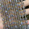 Gray Agate Olive Faceted Beads 15''