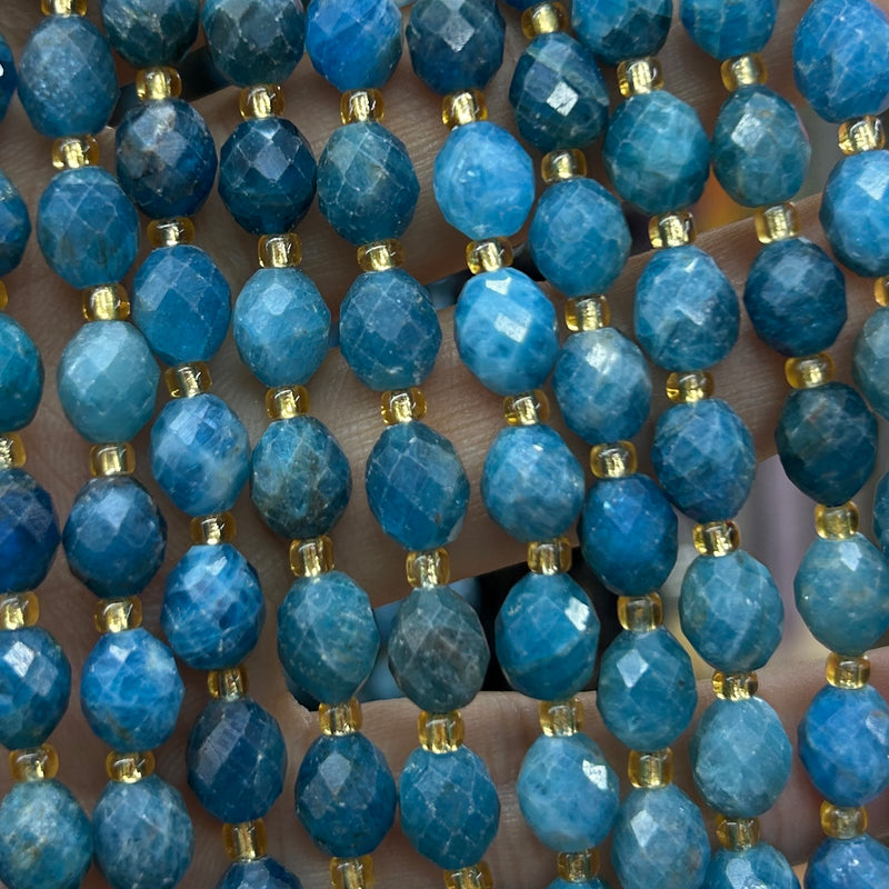 Apatite Olive Faceted Beads 15''