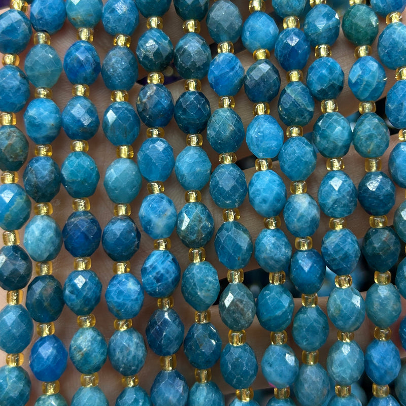 Apatite Olive Faceted Beads 15''