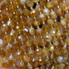 Citrine Olive Faceted Beads 15''