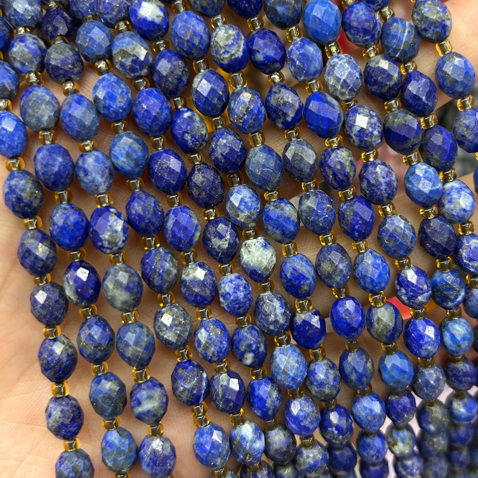 Perles à facettes en rubis 4 mm 15''