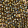Bronzite Olive Faceted Beads 15''