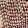 Rhodonite Olive Faceted Beads 15''