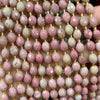 Rhodonite Olive Faceted Beads 15''