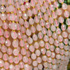 Rose Quartz Olive Faceted Beads 15''