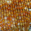 Carnelian Olive Faceted Beads 15''