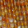 Carnelian Olive Faceted Beads 15''