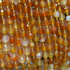 Carnelian Olive Faceted Beads 15''