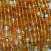 Carnelian Olive Faceted Beads 15''