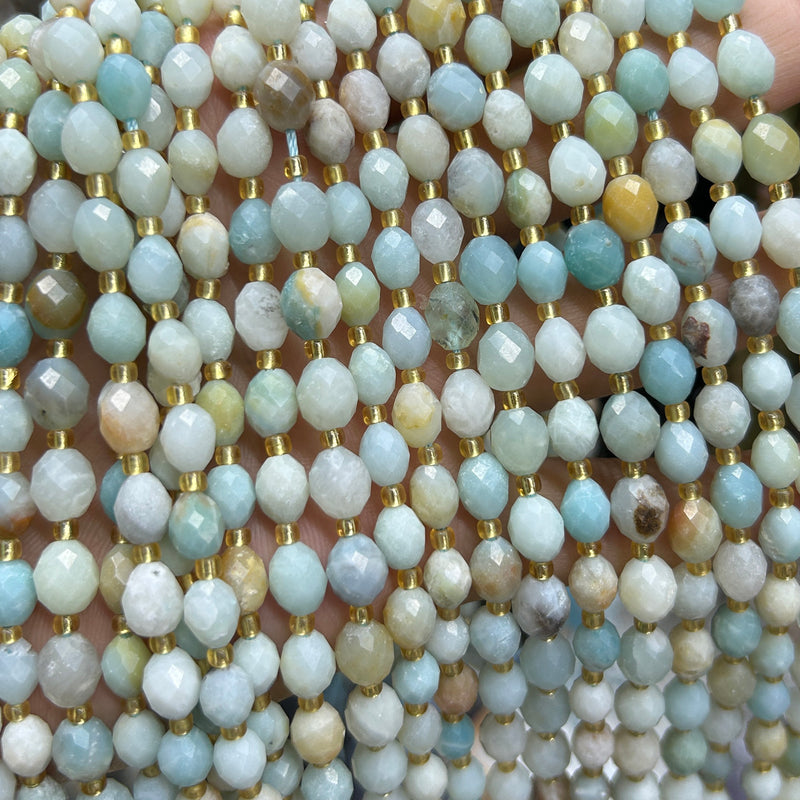 Perles à facettes en rubis 4 mm 15''