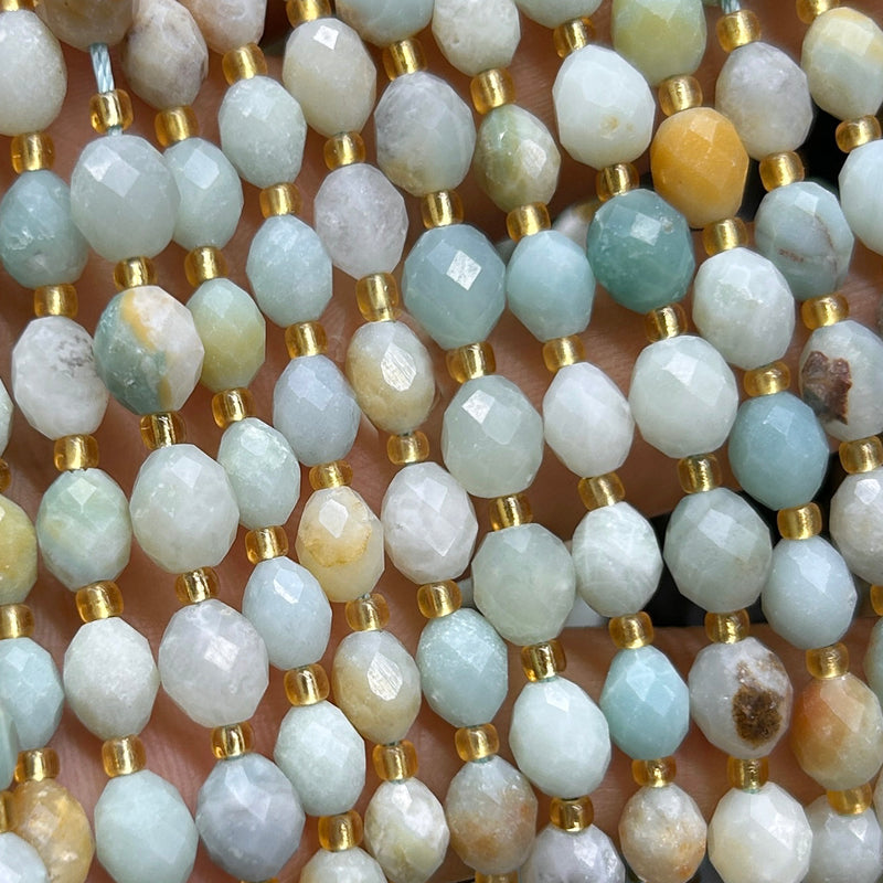 Perles à facettes en rubis 4 mm 15''