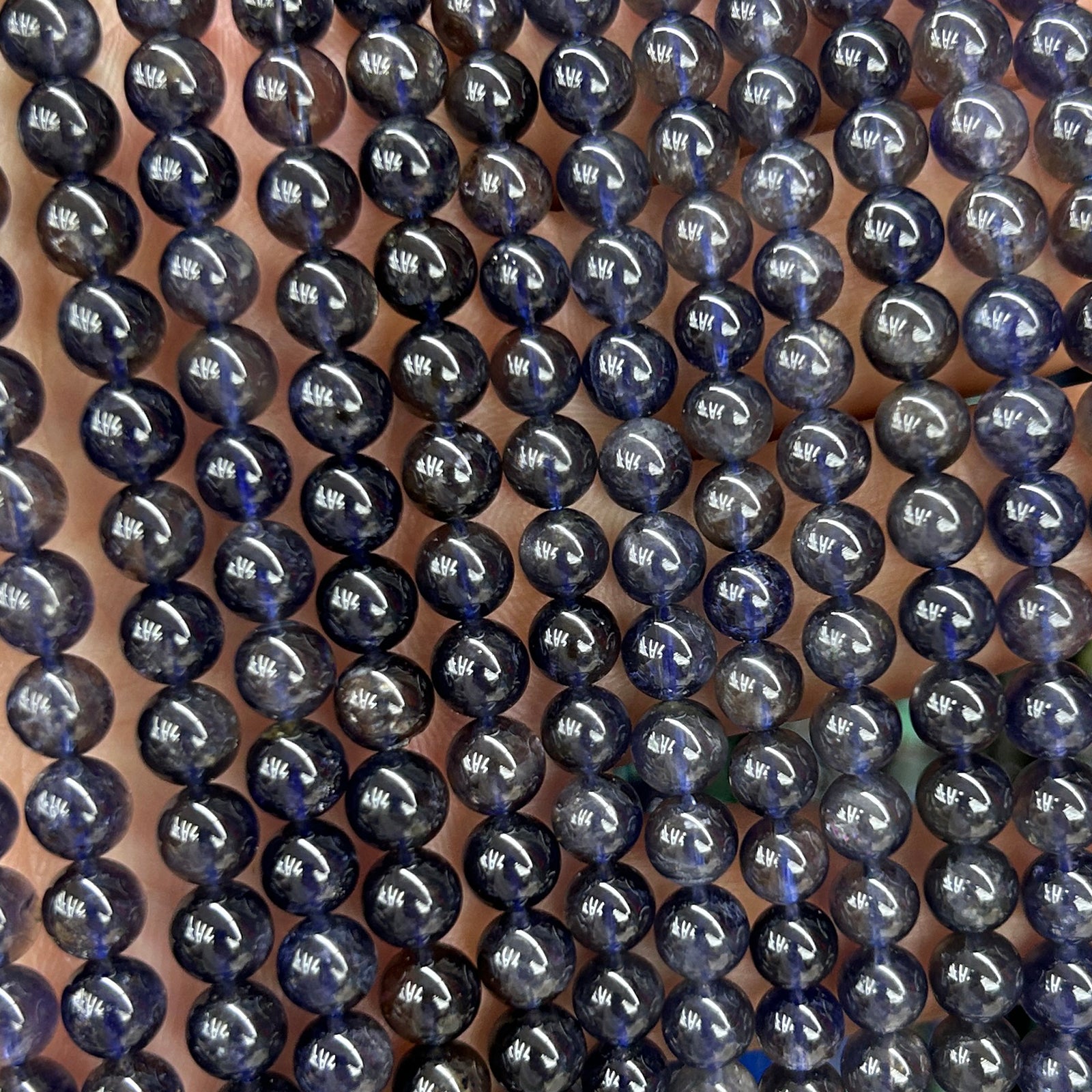 AA Iolite Beads 6mm 15''