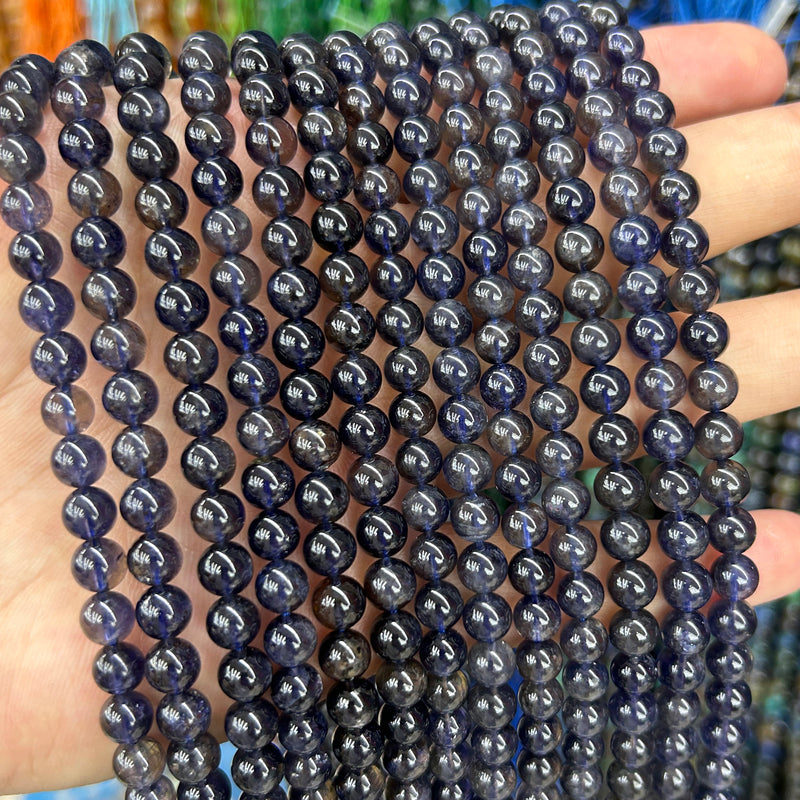 AA Iolite Beads 6mm 15''