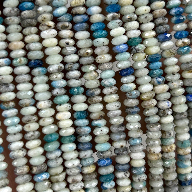 Hauynite Rondelle Faceted Beads 15''